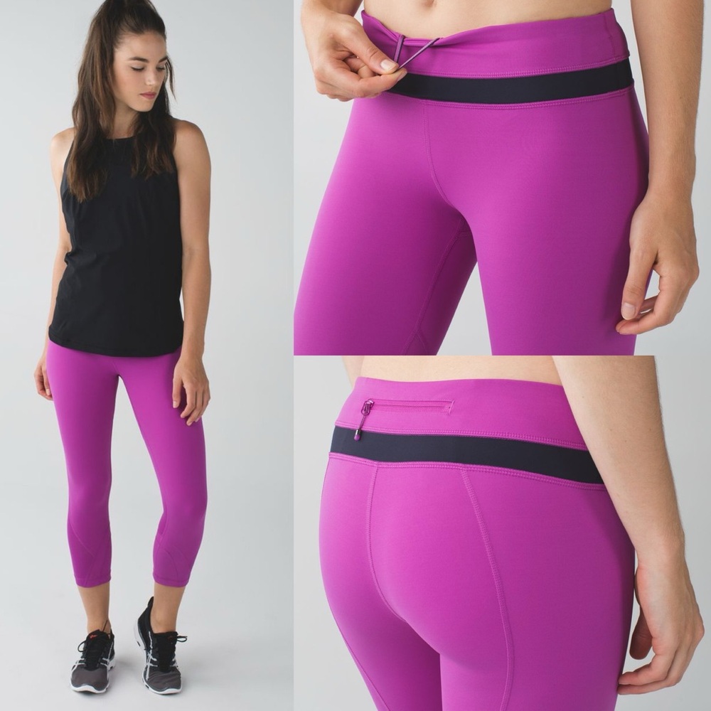 Lululemon Run Size 8 Inspire Crop II Ultra Violet Naval Blue